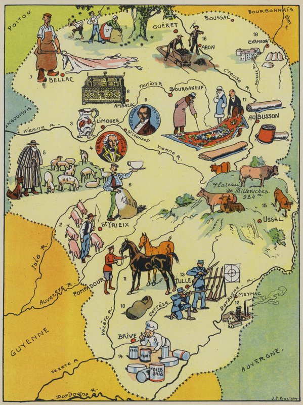 Marche-Limousin (farvelitografi) af Joseph Porphyre Pinchon