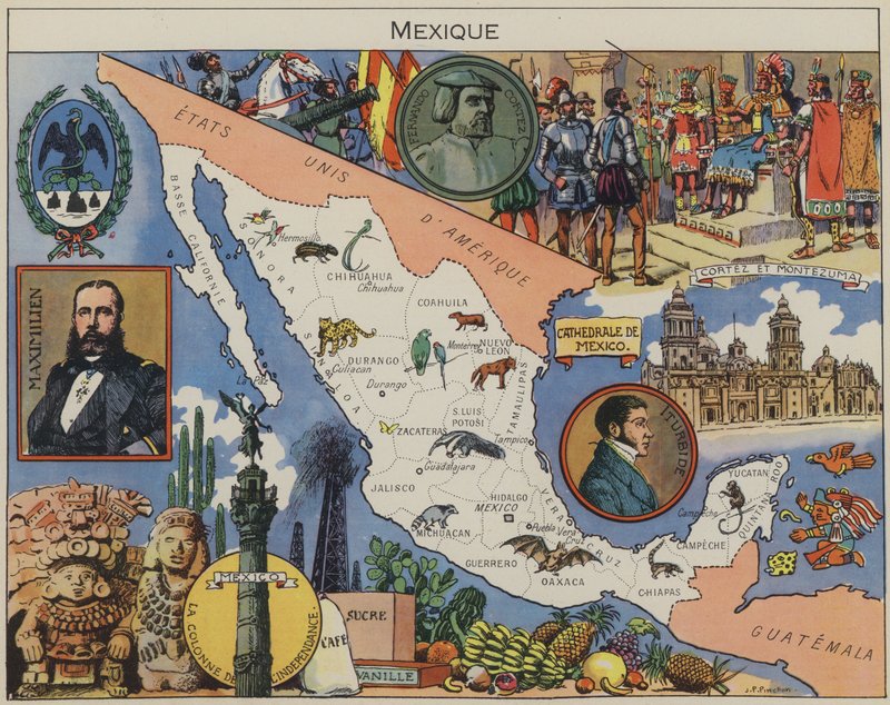 Mexico (farvelitografi) af Joseph Porphyre Pinchon