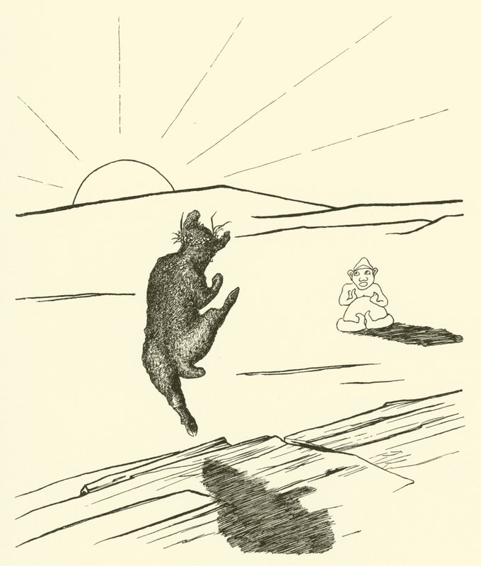Old Man Kangaroo (gravering) af Joseph Rudyard (after) Kipling