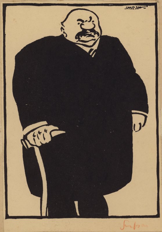 J Pierpont Morgan (litho) af Joseph Simpson