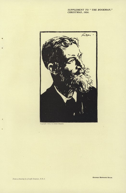 Portræt af George Bernard Shaw af Joseph Simpson