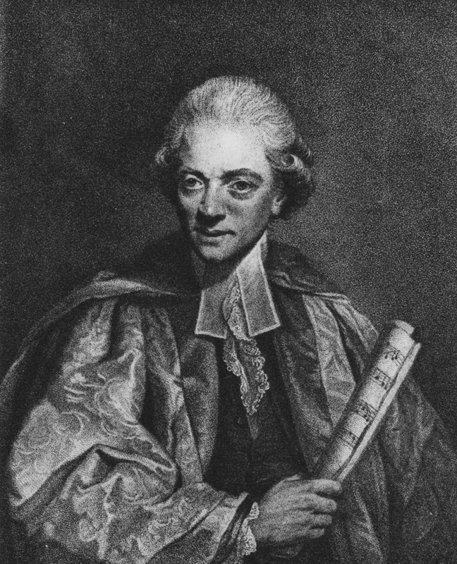Dr. Charles Burney (litho) af Joshua (after) Reynolds