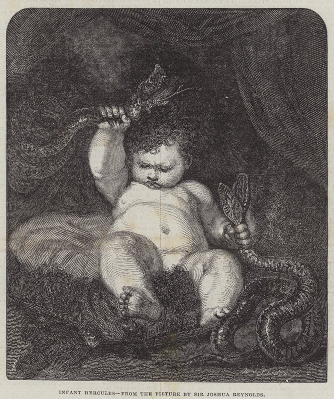 Herkules spædbarn af Joshua Reynolds