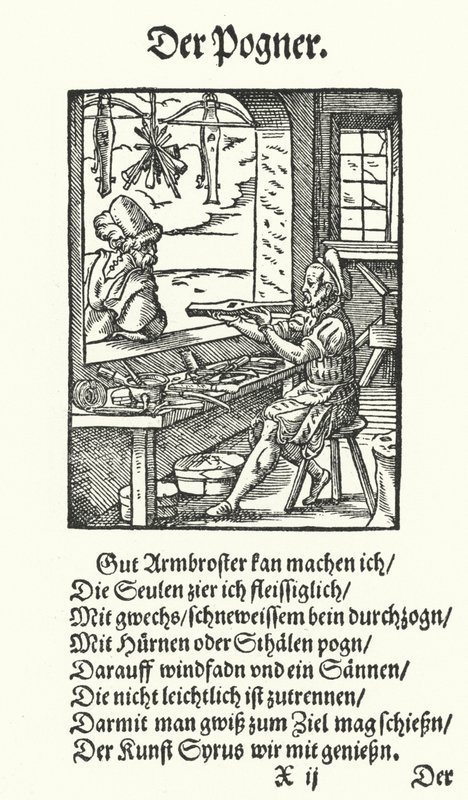 The Armbow Maker (gravering) af Jost (after) Amman