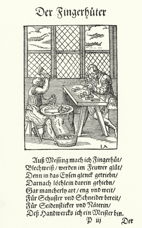The Thimble Maker (gravering) af Jost (after) Amman