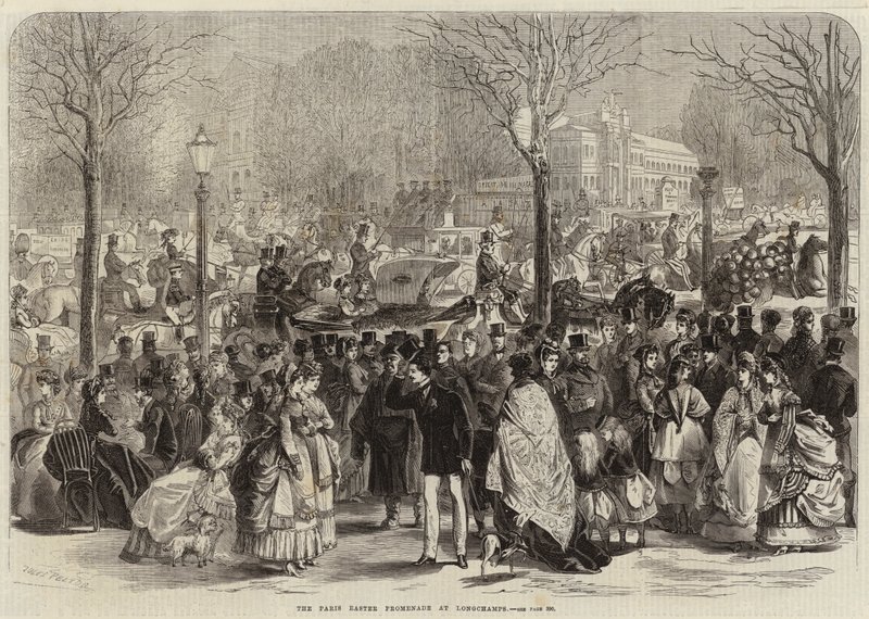 Paris påskepromenade ved Longchamps af Jules Pelcoq