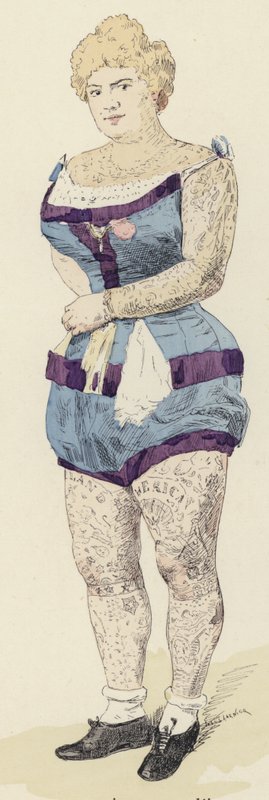 Tatoveringer (farve litho) af Jules Arsene (after) Garnier