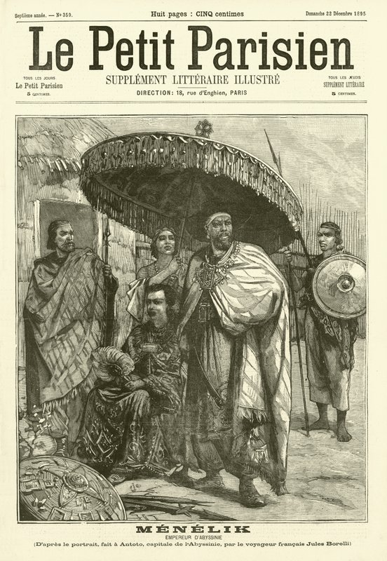 Menelik, kejser af Abessinien af Jules Borelli