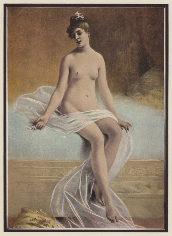 Skrøbelighed (farve litho) af Jules Frederic Ballavoine