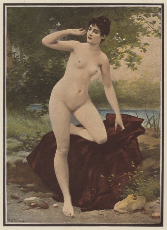 Det uforsigtige (farve litho) af Jules Frederic Ballavoine