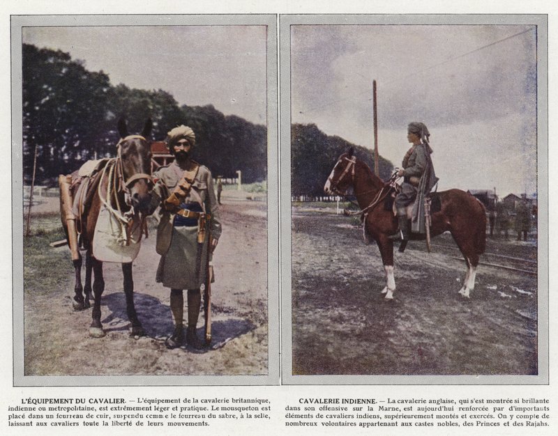 Kavaleriudstyr, indisk kavaleri af Jules Gervais Courtellemont