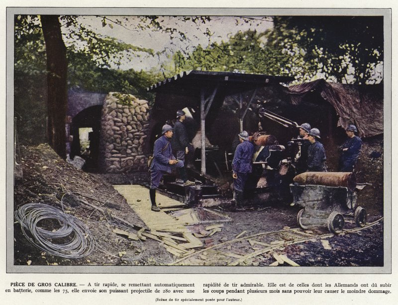 Stor kaliber stykke af Jules Gervais Courtellemont