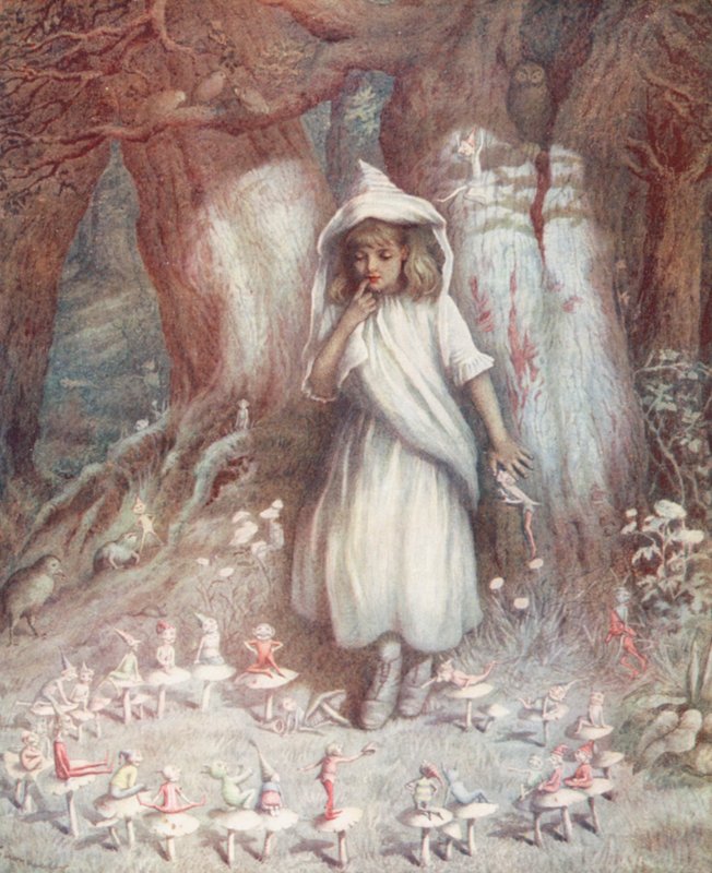 Elverringen (farvelitografi) af Kate (after) Greenaway