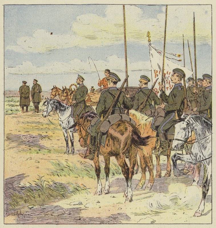 General Kouropatkine inspicerer de vigtigste stillinger af L. Malespine