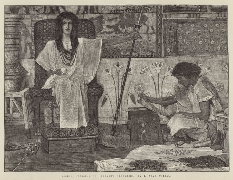 Josef, tilsynsførende for Faraos kornmagasiner af Lawrence Alma Tadema