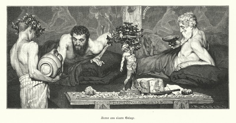 Græsk vin (gravering) af Lawrence (after) Alma Tadema