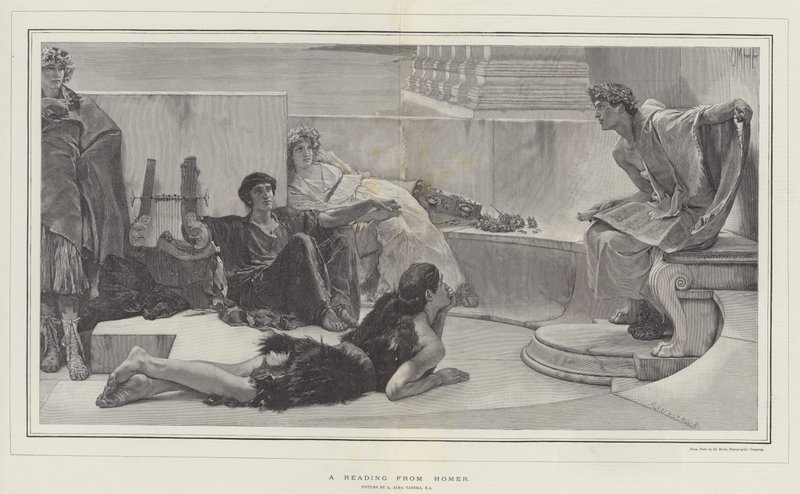 En læsning fra Homer af Lawrence Alma Tadema