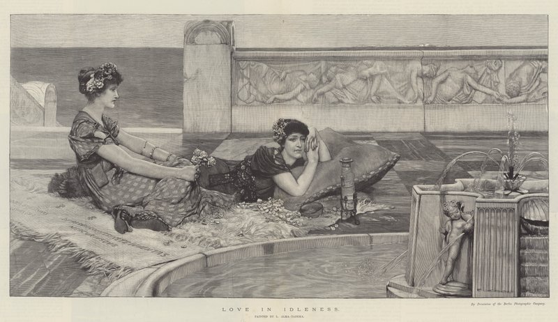 Kærlighed i lediggang af Lawrence Alma Tadema