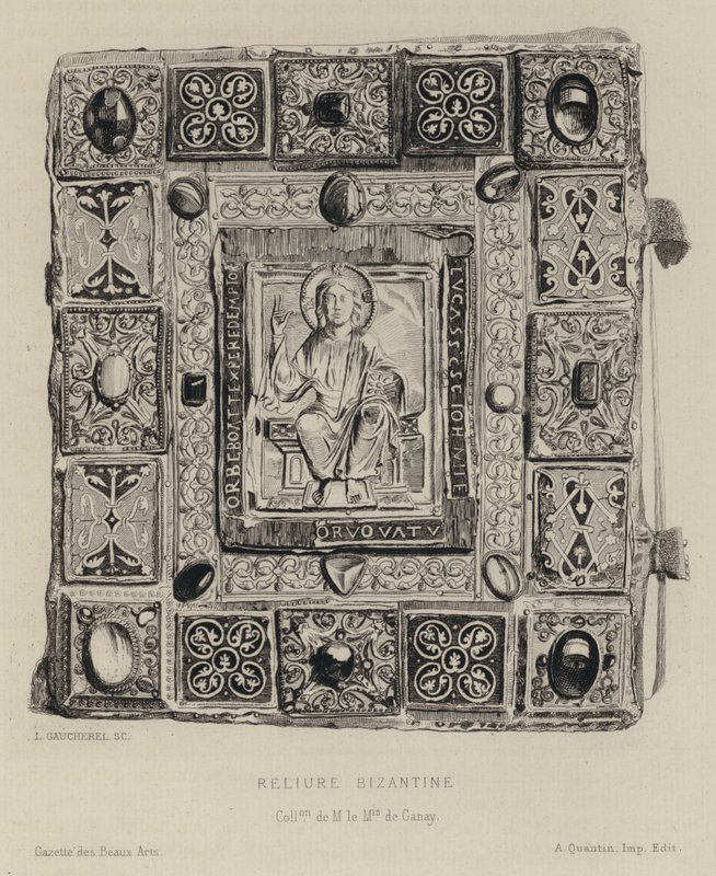 Byzantinsk bogbinderi (gravering) af Leon Gaucherel