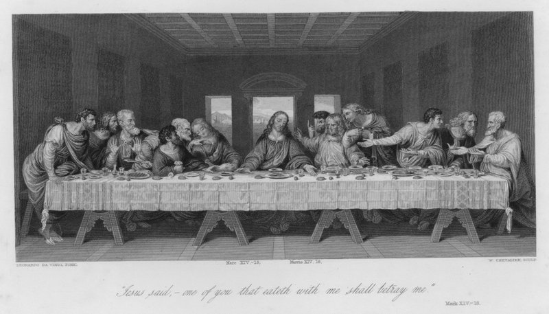 Den sidste nadver, Mark XIV af Leonardo da (after) Vinci