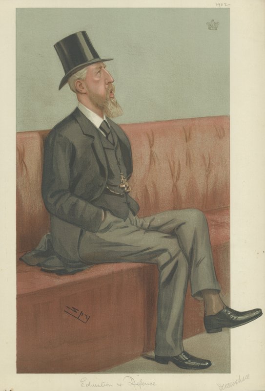 Hertugen af Devonshire (farve litho) af Leslie Matthew Ward