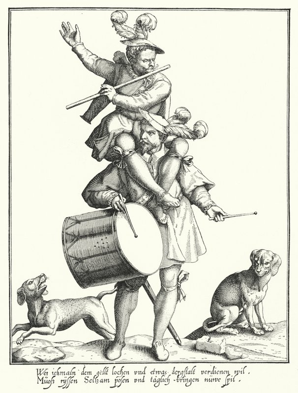 Trommeslageren og fiferen (gravering) af Lorenz Strauch