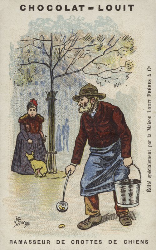 Hundeaffaldssamler (chromolitho) af Louis Borgex