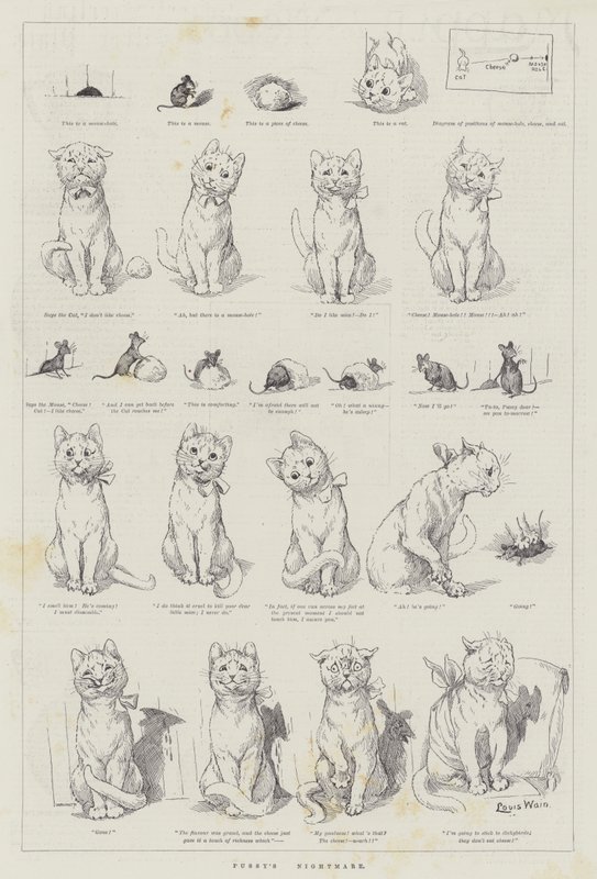 Kusses mareridt af Louis Wain