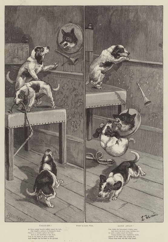 Tally-Ho! Forsvundet! af Louis Wain