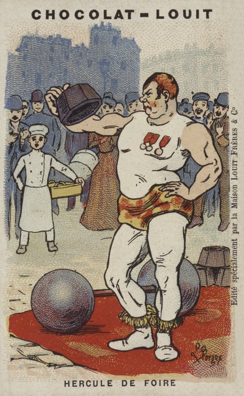 Herkules af Fair (chromolitho) af Louis Borgex