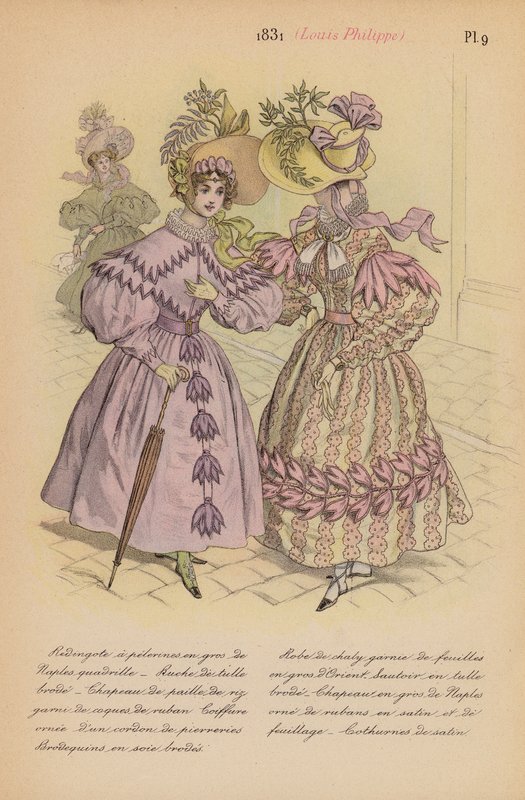 Fransk mode: 1831, Louis-Philippe (farvelitografi) af Louis Colas