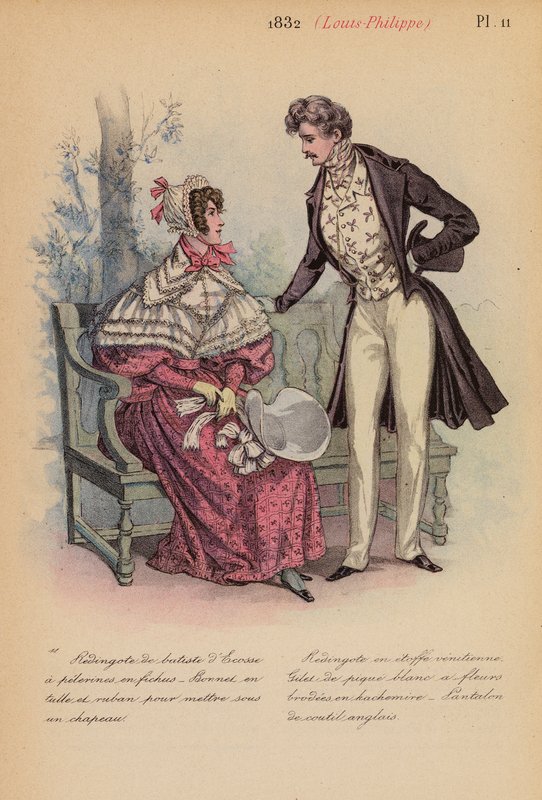 Fransk mode: 1832, Louis-Philippe (farvelitografi) af Louis Colas
