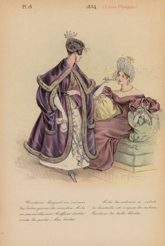 Fransk mode: 1834, Louis-Philippe (farvelitografi) af Louis Colas