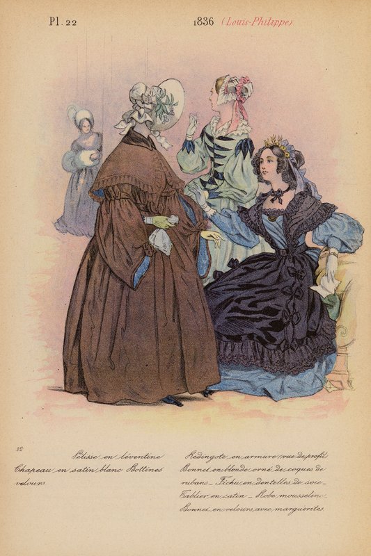 Fransk mode: 1836, Louis-Philippe (farvelitografi) af Louis Colas
