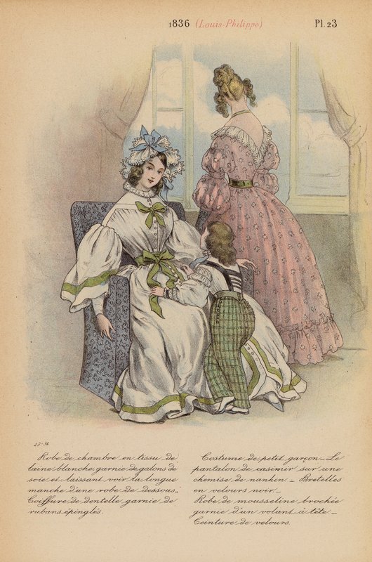 Fransk mode: 1836, Louis-Philippe (farvelitografi) af Louis Colas