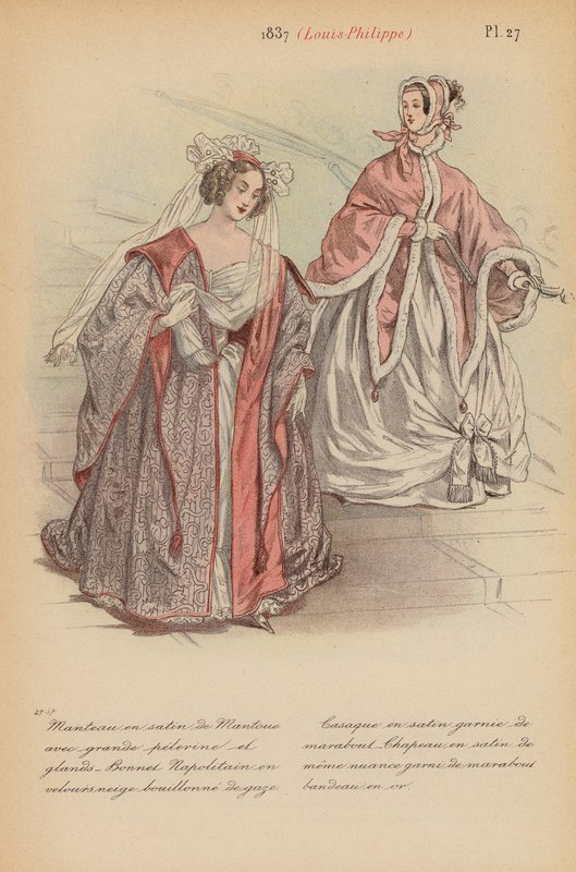 Fransk mode: 1837, Louis-Philippe (farvelitografi) af Louis Colas
