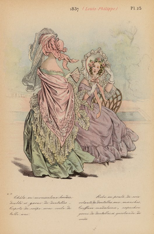 Fransk mode: 1837, Louis-Philippe (farvelitografi) af Louis Colas