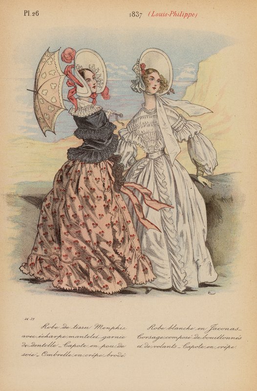 Fransk mode: 1837, Louis-Philippe (farvelitografi) af Louis Colas