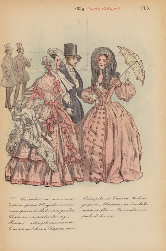 Fransk mode: 1839, Louis-Philippe (farvelitografi) af Louis Colas