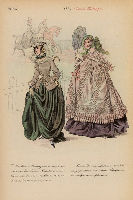 Fransk mode: 1841, Louis-Philippe (farvelitografi) af Louis Colas