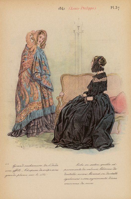 Fransk mode: 1841, Louis-Philippe (farvelitografi) af Louis Colas