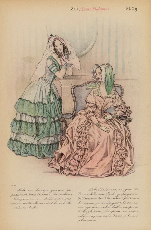 Fransk mode: 1842, Louis-Philippe (farvelitografi) af Louis Colas