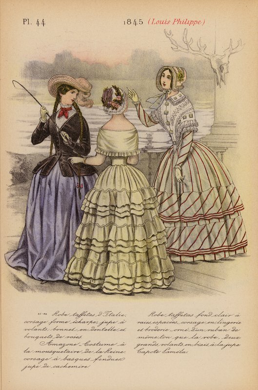 Fransk mode: 1845, Louis-Philippe (farvelitografi) af Louis Colas