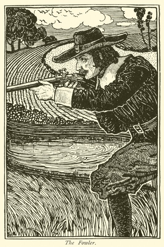 The Fowler (gravering) af Louis John Rhead