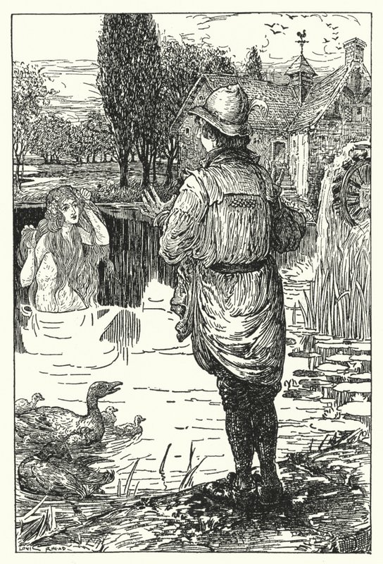 Vandfeen (litho) af Louis John Rhead