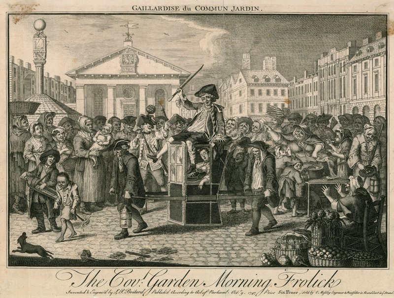 Covent Garden morgen boltre sig af Louis Philippe Boitard