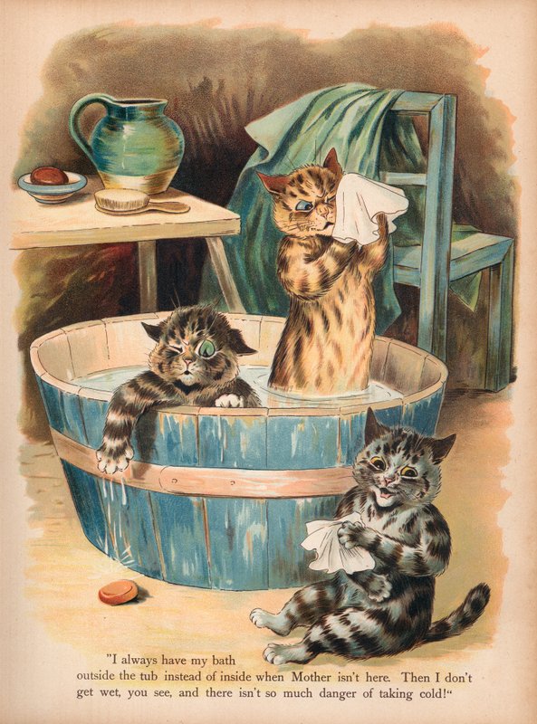 Louis Wain Cats (chromolitho) af Louis Wain