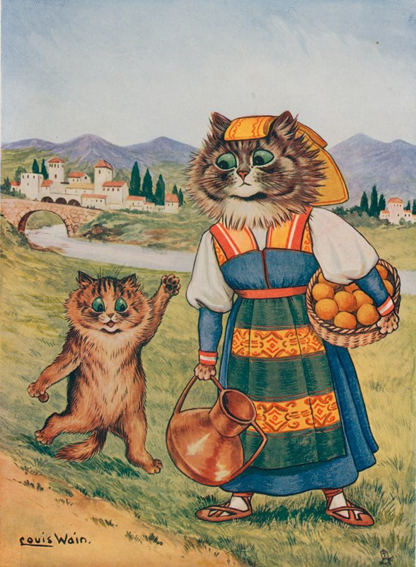 Jeg vil have en appelsin af Louis Wain