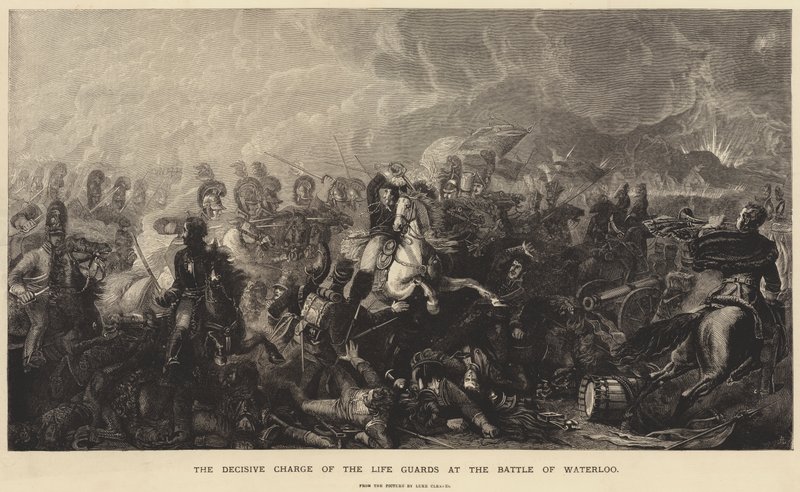 Livgardernes afgørende angreb i slaget ved Waterloo af Luke Clennell