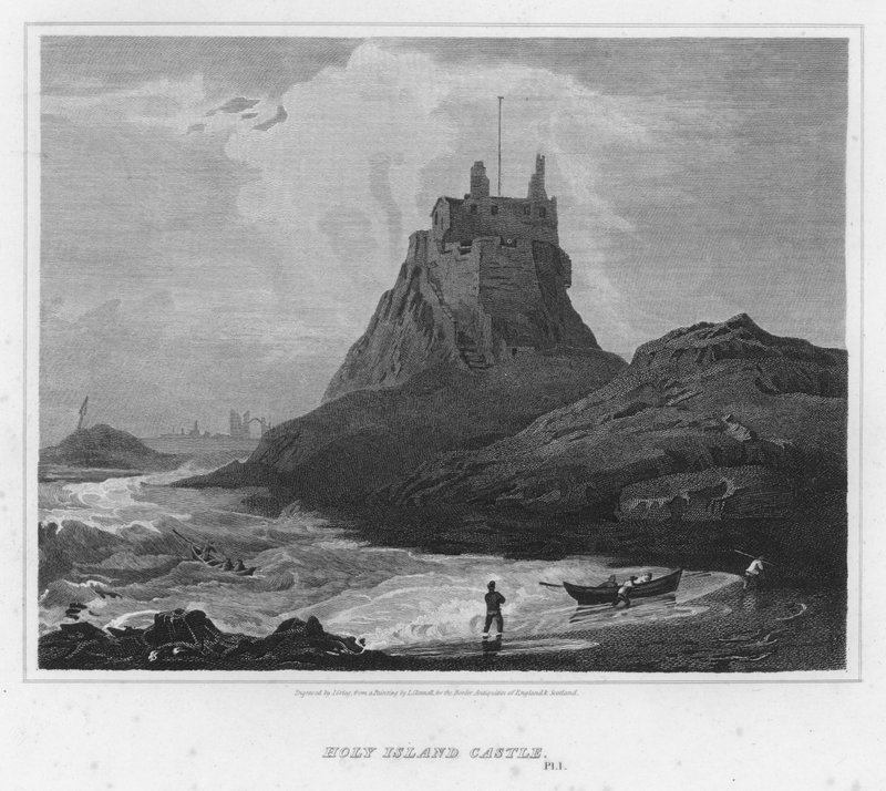 Holy Island Castle (gravering) af Luke (after) Clennell